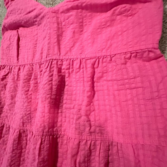 Old Navy Sleeveless Fit & Flare Tiered Smocked Seersucker All-Day Maxi Dress - Picture 10 of 14